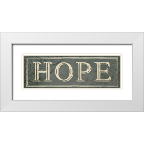 Hope White Modern Wood Framed Art Print with Double Matting by Villa, Milli