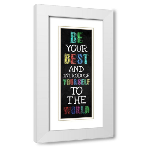Be Your Best White Modern Wood Framed Art Print with Double Matting by Villa, Milli