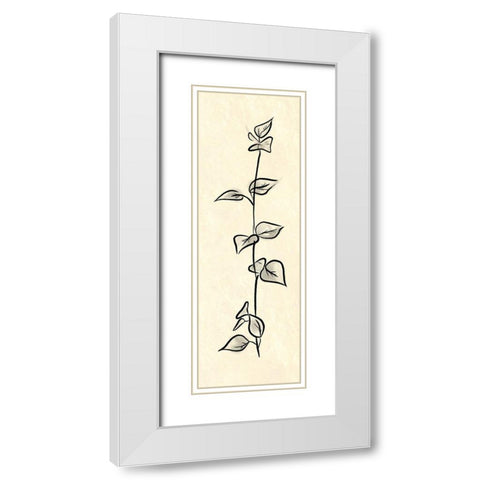 Simple Paper Flower White Modern Wood Framed Art Print with Double Matting by Villa, Milli