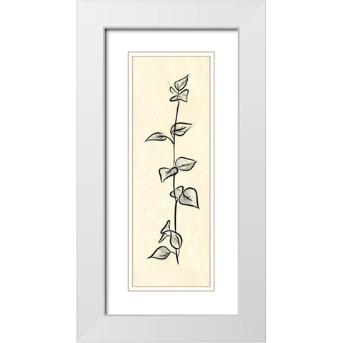 Simple Paper Flower White Modern Wood Framed Art Print with Double Matting by Villa, Milli