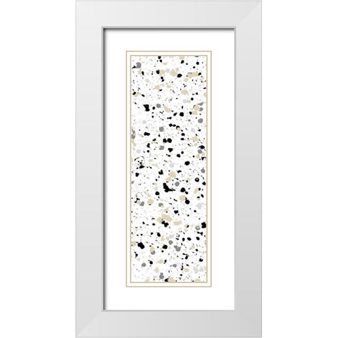 Steal Speckle 1 White Modern Wood Framed Art Print with Double Matting by Villa, Milli