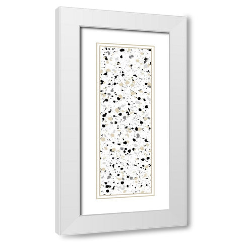 Steal Speckle 2 White Modern Wood Framed Art Print with Double Matting by Villa, Milli