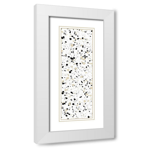 Steal Speckle 3 White Modern Wood Framed Art Print with Double Matting by Villa, Milli