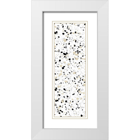 Steal Speckle 3 White Modern Wood Framed Art Print with Double Matting by Villa, Milli