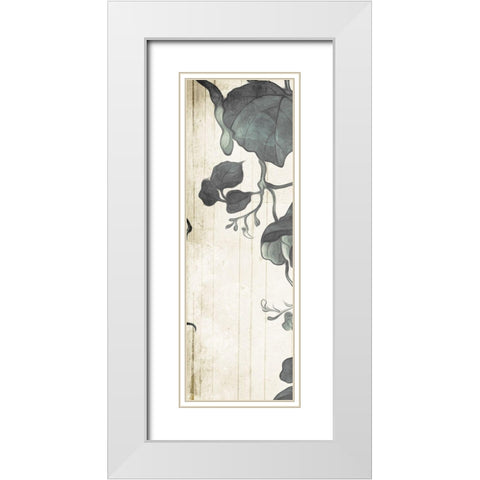 Muted Hanging Leaves White Modern Wood Framed Art Print with Double Matting by Villa, Milli