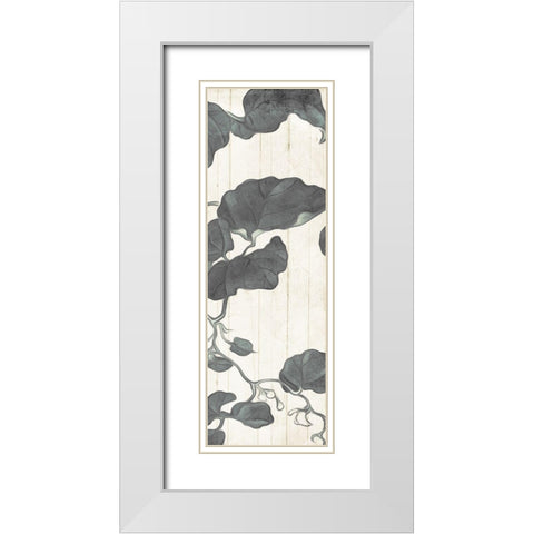 Muted Hanging Leaves 2 White Modern Wood Framed Art Print with Double Matting by Villa, Milli