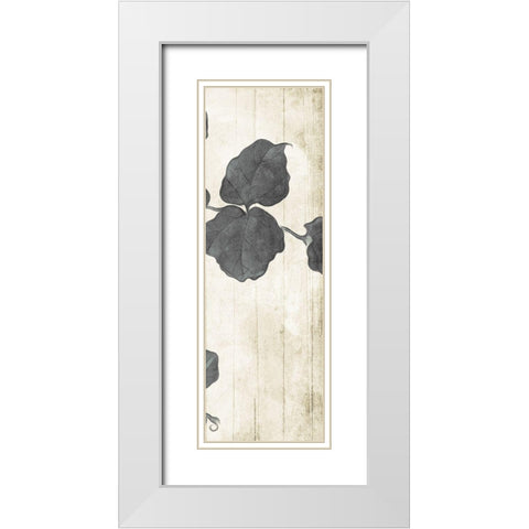 Muted Hanging Leaves 3 White Modern Wood Framed Art Print with Double Matting by Villa, Milli