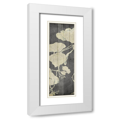 Aged Hanging Leaves 2 White Modern Wood Framed Art Print with Double Matting by Villa, Milli