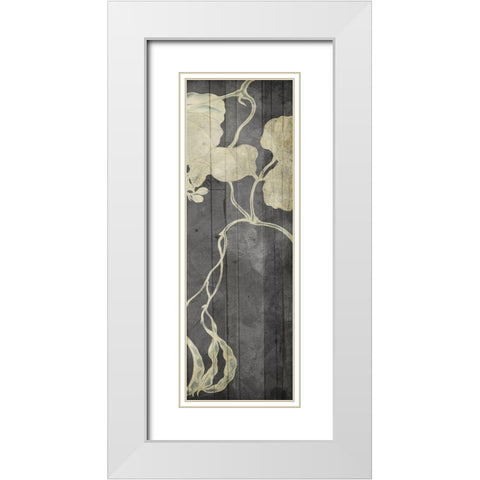 Aged Hanging Leaves 3 White Modern Wood Framed Art Print with Double Matting by Villa, Milli