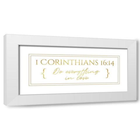 Do Everything White Modern Wood Framed Art Print with Double Matting by Villa, Milli