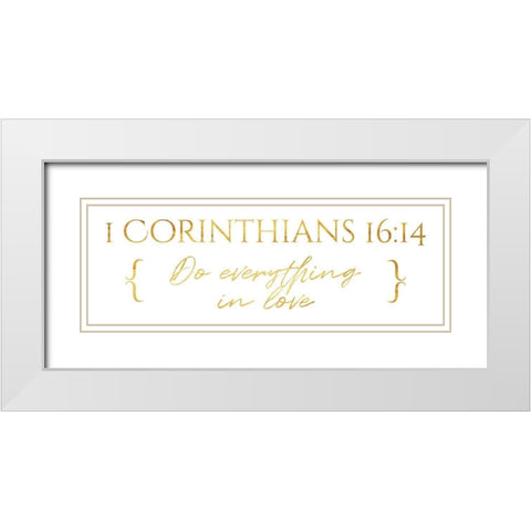 Do Everything White Modern Wood Framed Art Print with Double Matting by Villa, Milli