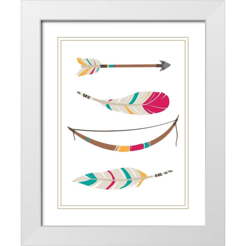 Catch It White Modern Wood Framed Art Print with Double Matting by Villa, Mlli