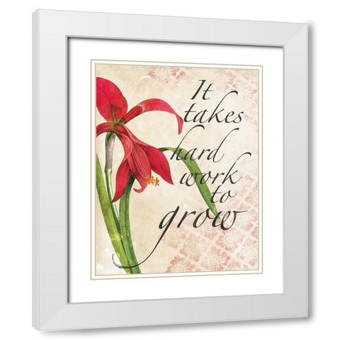 Grow White Modern Wood Framed Art Print with Double Matting by Villa, Mlli