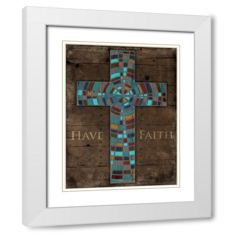 Have Faith White Modern Wood Framed Art Print with Double Matting by Villa, Mlli