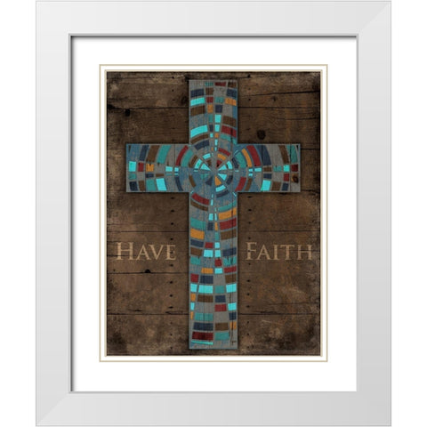 Have Faith White Modern Wood Framed Art Print with Double Matting by Villa, Mlli