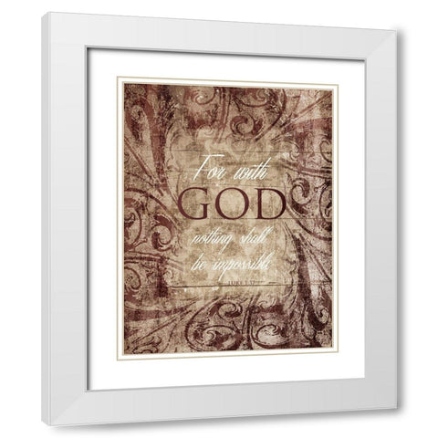 Be Impossible White Modern Wood Framed Art Print with Double Matting by Villa, Mlli