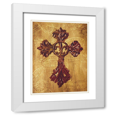 Blessing Travel White Modern Wood Framed Art Print with Double Matting by Villa, Mlli