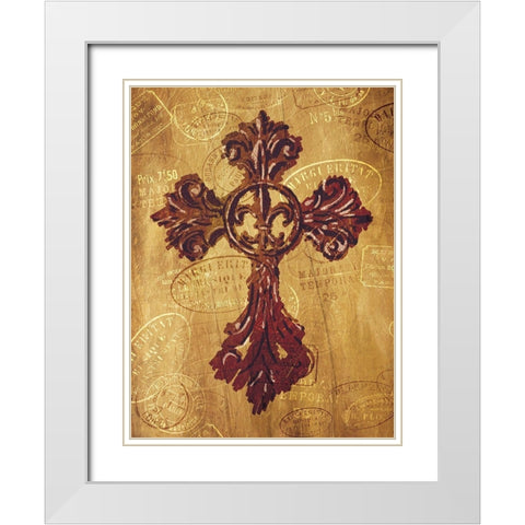 Blessing Travel White Modern Wood Framed Art Print with Double Matting by Villa, Mlli