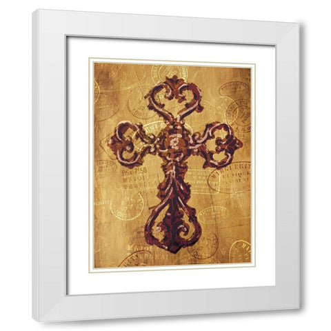 Blessing Travels Again White Modern Wood Framed Art Print with Double Matting by Villa, Mlli