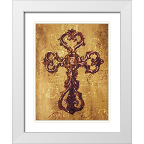 Blessing Travels Again White Modern Wood Framed Art Print with Double Matting by Villa, Mlli
