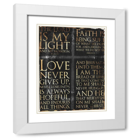 Four Parts White Modern Wood Framed Art Print with Double Matting by Villa, Mlli