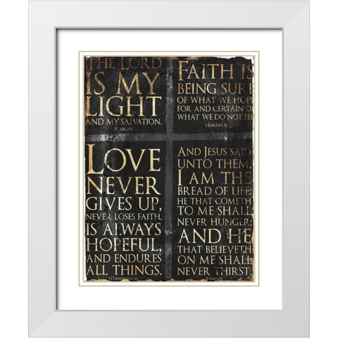 Four Parts White Modern Wood Framed Art Print with Double Matting by Villa, Mlli