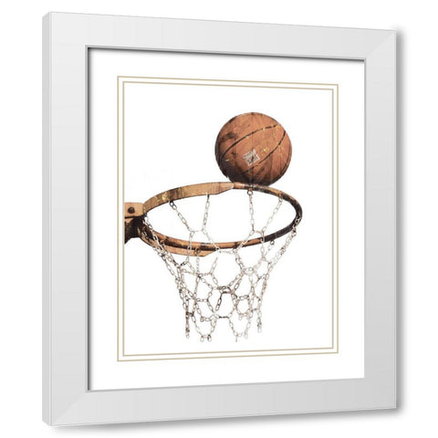 Shoot The Ball White Modern Wood Framed Art Print with Double Matting by Villa, Mlli