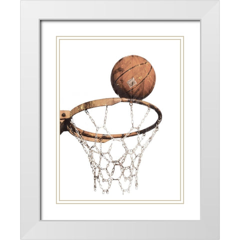 Shoot The Ball White Modern Wood Framed Art Print with Double Matting by Villa, Mlli