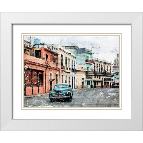 Havanagram White Modern Wood Framed Art Print with Double Matting by Villa, Milli