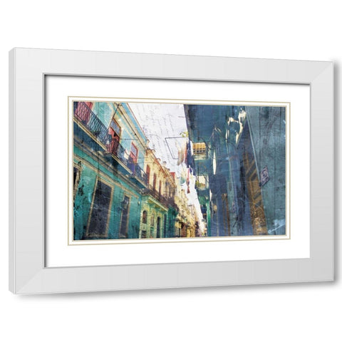 Havanagram Too White Modern Wood Framed Art Print with Double Matting by Villa, Milli