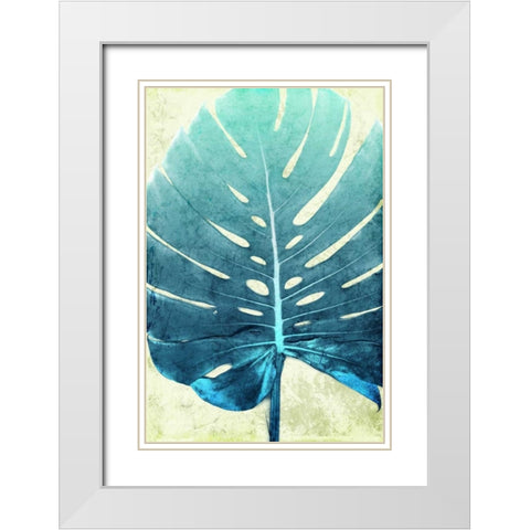 Bright Leaf White Modern Wood Framed Art Print with Double Matting by Villa, Milli