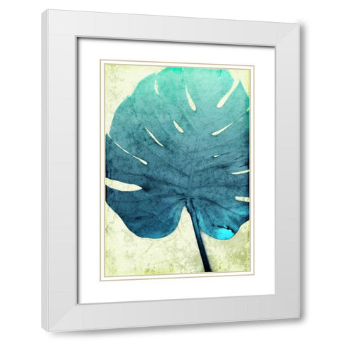 Bright Leaf Too White Modern Wood Framed Art Print with Double Matting by Villa, Milli