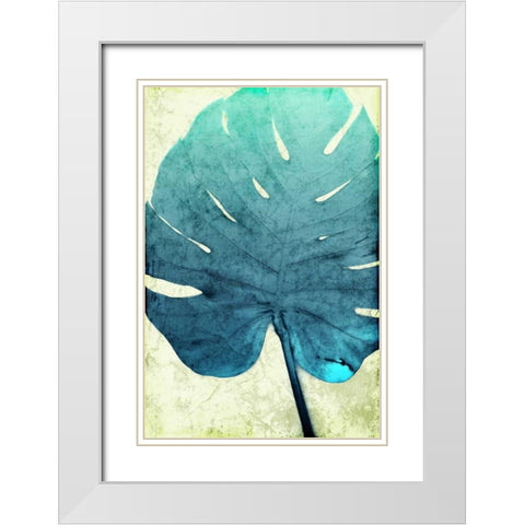Bright Leaf Too White Modern Wood Framed Art Print with Double Matting by Villa, Milli