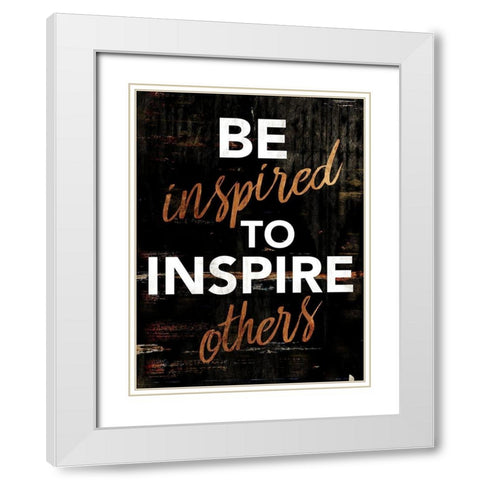 Be Inspired White Modern Wood Framed Art Print with Double Matting by Villa, Mlli