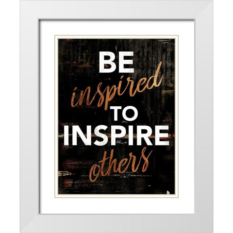 Be Inspired White Modern Wood Framed Art Print with Double Matting by Villa, Mlli
