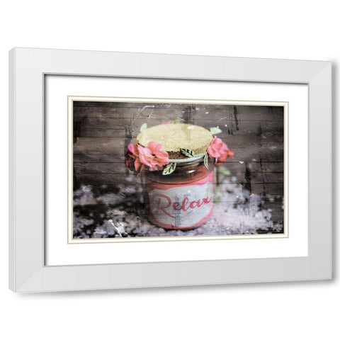 Relaxing Candle White Modern Wood Framed Art Print with Double Matting by Villa, Mlli