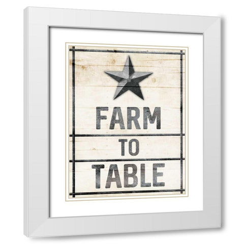 Star Farm White Modern Wood Framed Art Print with Double Matting by Villa, Milli