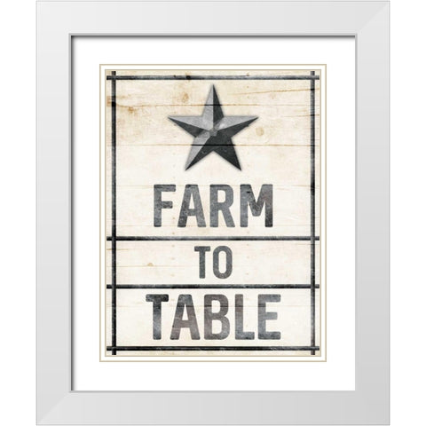 Star Farm White Modern Wood Framed Art Print with Double Matting by Villa, Milli