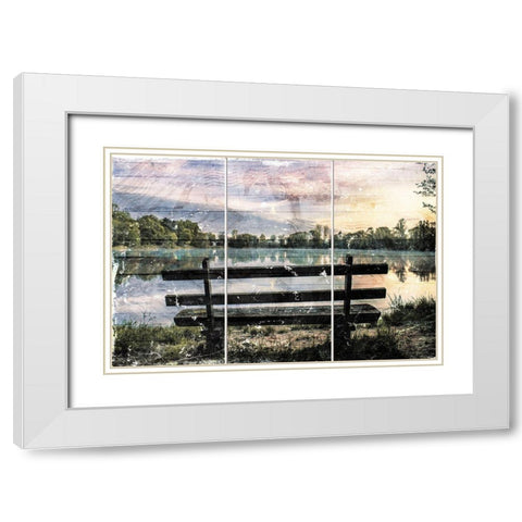 Take A Seat White Modern Wood Framed Art Print with Double Matting by Villa, Mlli
