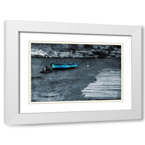 Rest At Sea White Modern Wood Framed Art Print with Double Matting by Villa, Mlli