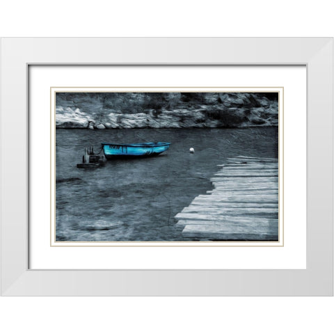 Rest At Sea White Modern Wood Framed Art Print with Double Matting by Villa, Mlli