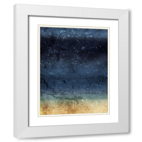 Midnight Gold White Modern Wood Framed Art Print with Double Matting by Villa, Mlli