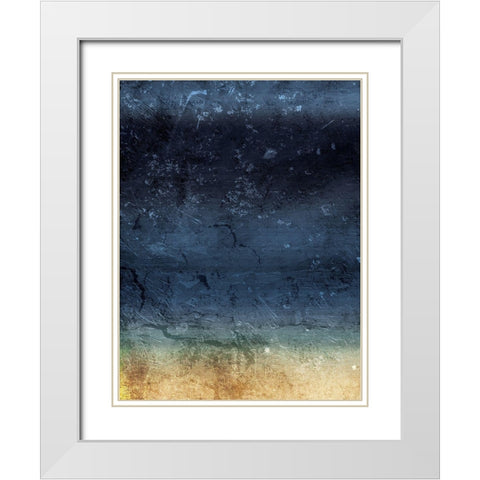 Midnight Gold White Modern Wood Framed Art Print with Double Matting by Villa, Mlli