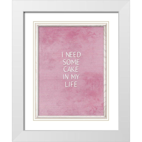 Cake In My Life White Modern Wood Framed Art Print with Double Matting by Villa, Mlli