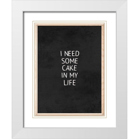Cake In My Life Black White Modern Wood Framed Art Print with Double Matting by Villa, Mlli