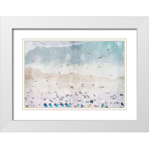 Beaching Out White Modern Wood Framed Art Print with Double Matting by Villa, Mlli