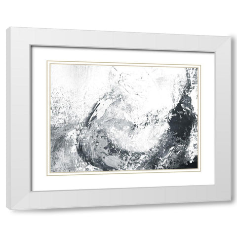 Make Waves White Modern Wood Framed Art Print with Double Matting by Villa, Mlli