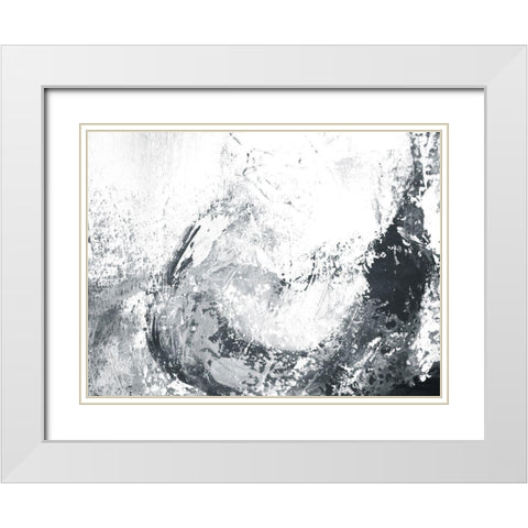 Make Waves White Modern Wood Framed Art Print with Double Matting by Villa, Mlli