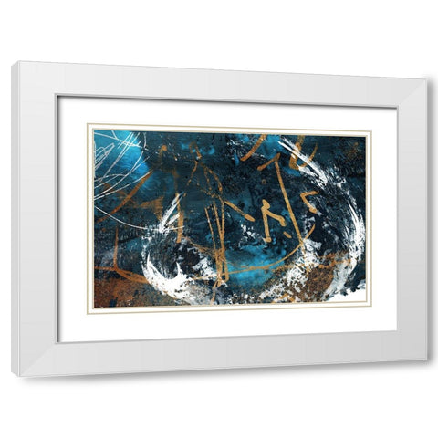 Splash White Modern Wood Framed Art Print with Double Matting by Villa, Milli