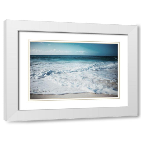 Close Waves White Modern Wood Framed Art Print with Double Matting by Villa, Milli